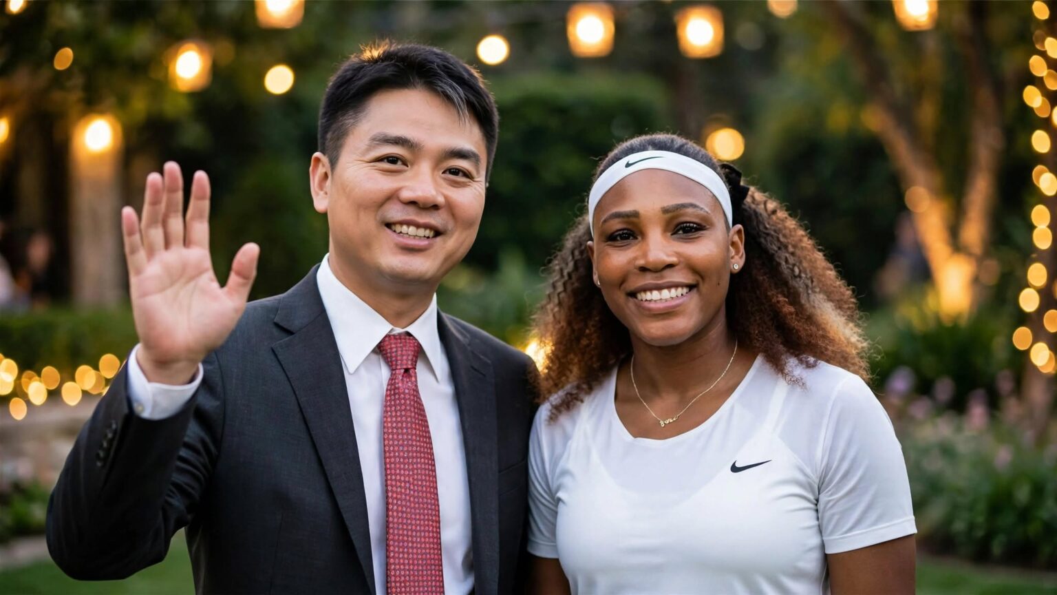 Richard Liu and Serena Williams