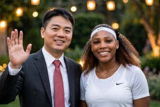 Richard Liu and Serena Williams