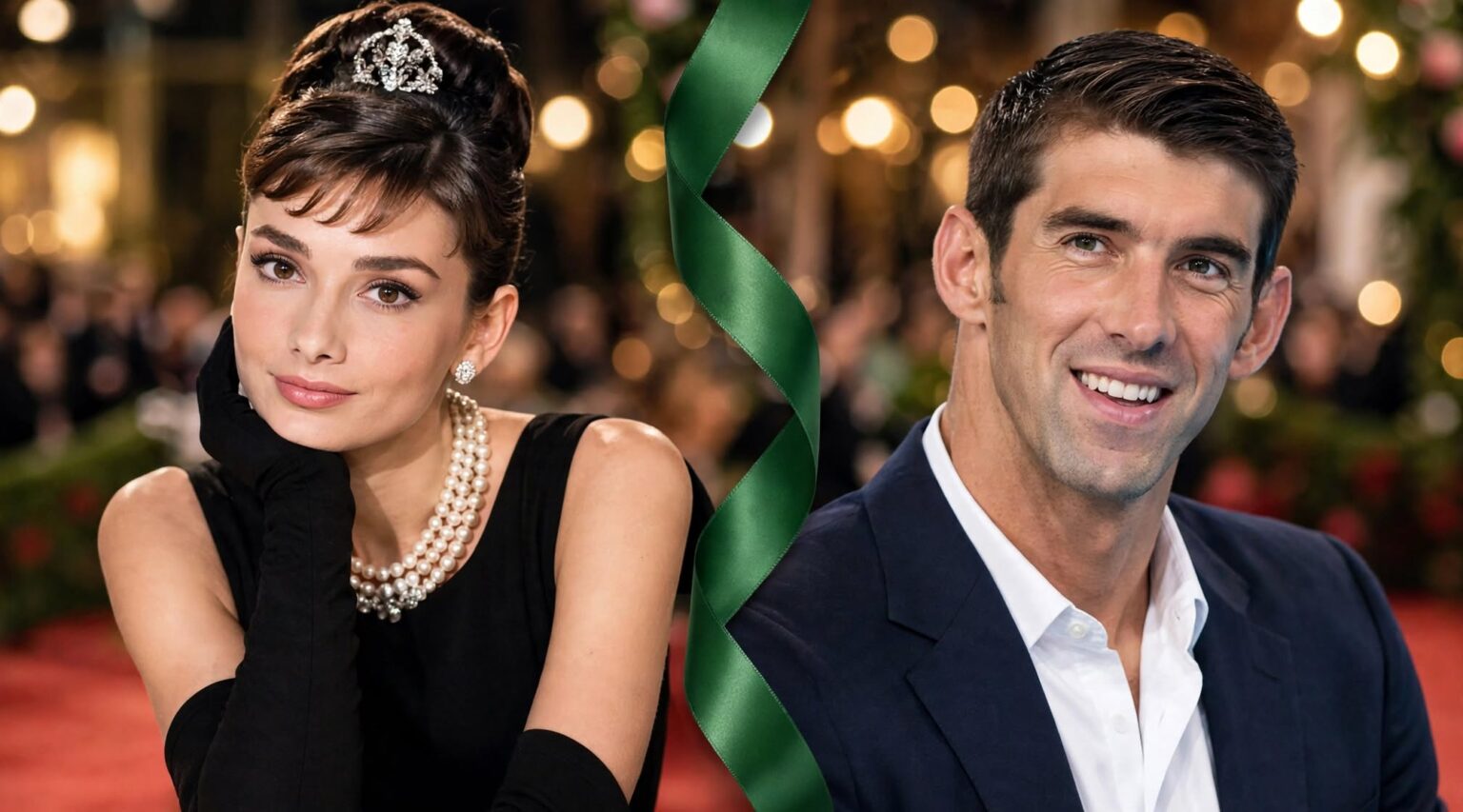 Michael Phelps and Audrey Hepburn