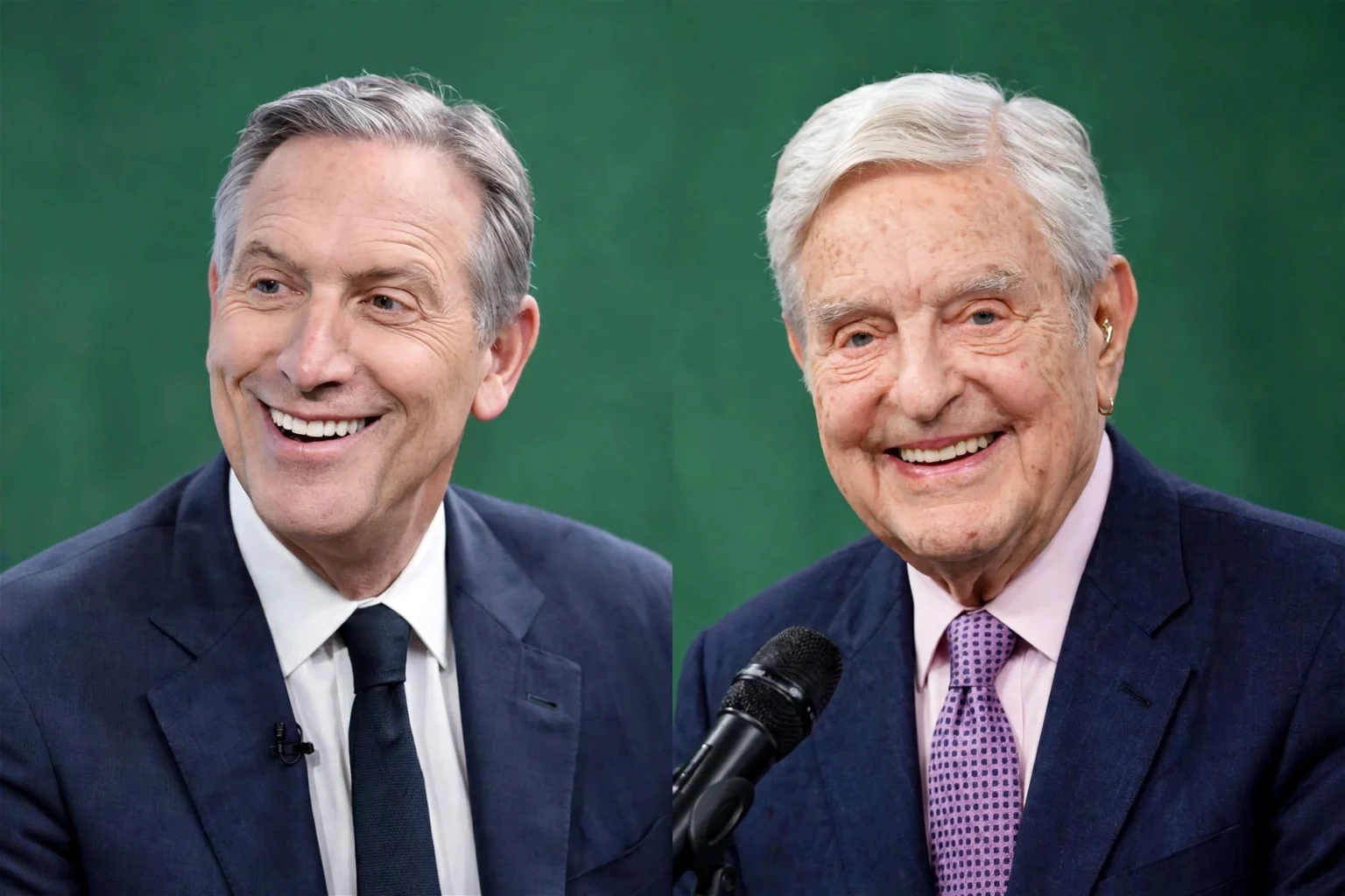 Howard Schultz and George Soros