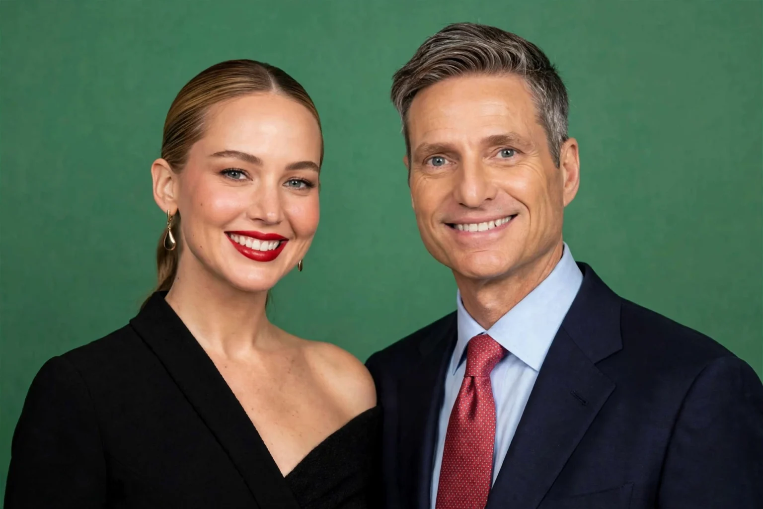 Jennifer Lawrence and Jim Taiclet