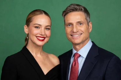 Jennifer Lawrence and Jim Taiclet
