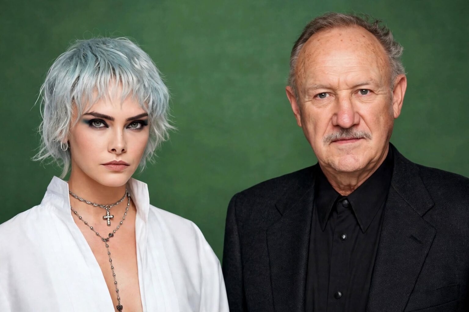Cara Delevingne and Gene Hackman