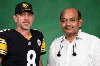 Aaron Rodgers and Radhakishan Damani