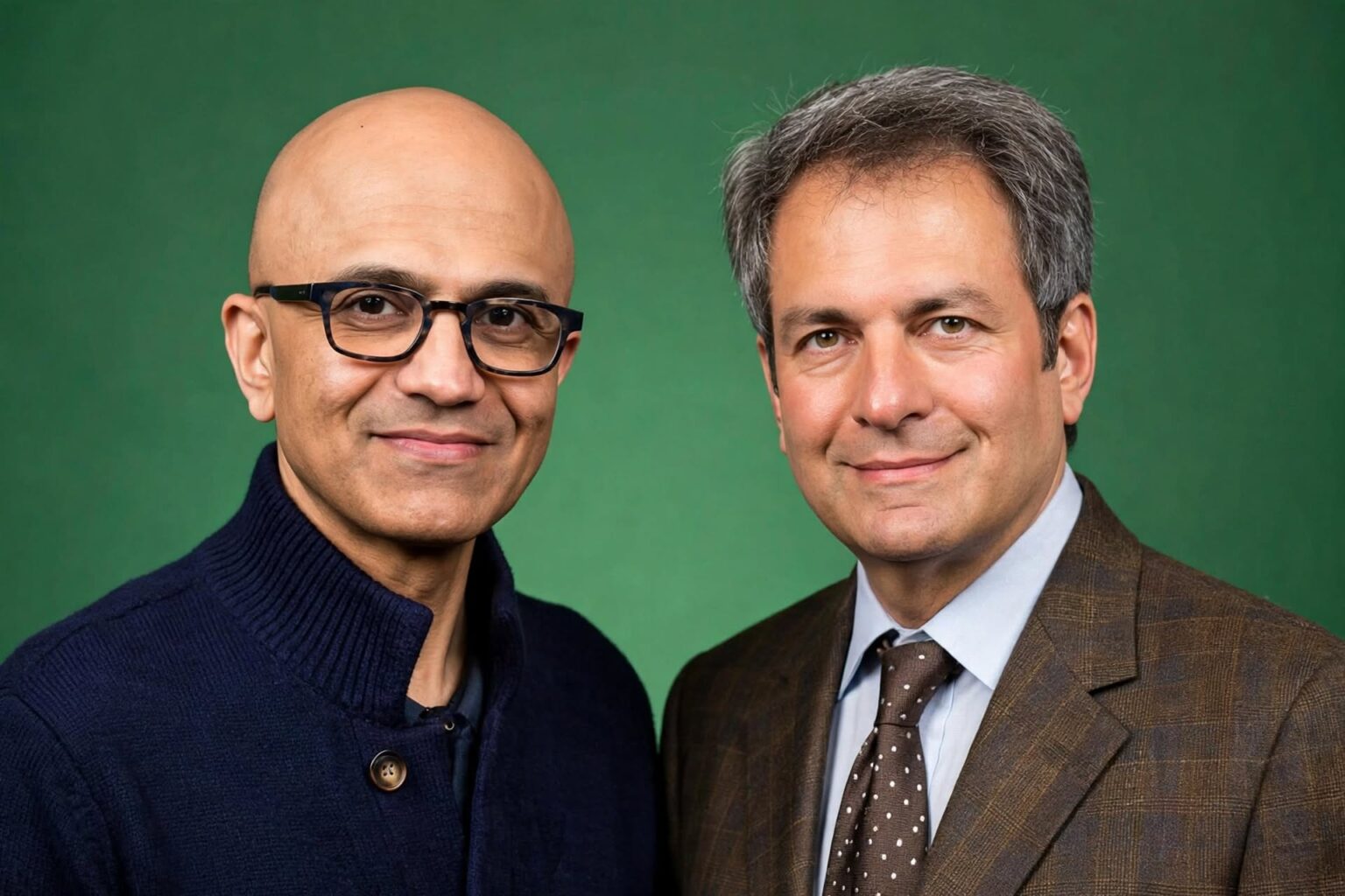 Satya Nadella and Michel Vounatsos