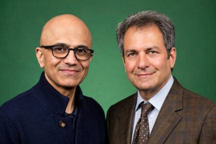 Satya Nadella and Michel Vounatsos