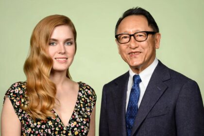 Amy Adams and Akio Toyoda